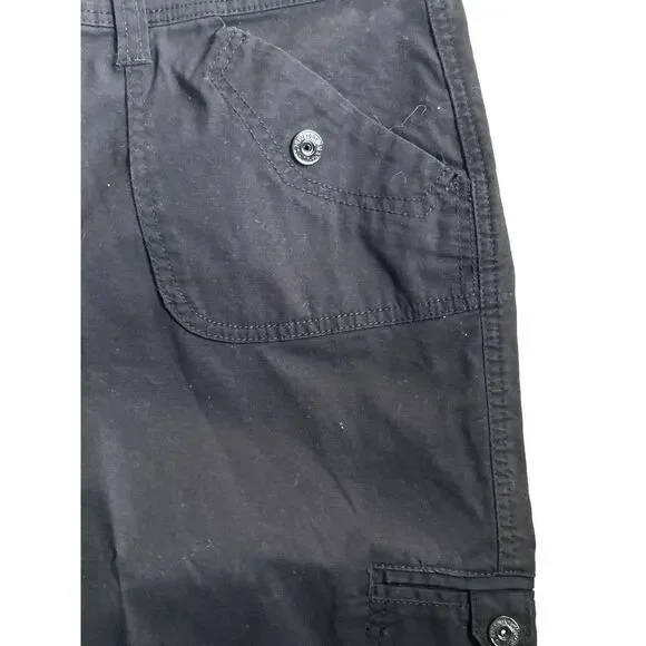 Jones New York Black Ladies Cargo Type Pants Elastic Tie Legs Size 12 Super Cute - Picture 5 of 7